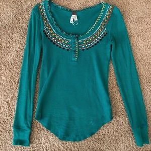 Free people waffle knit top